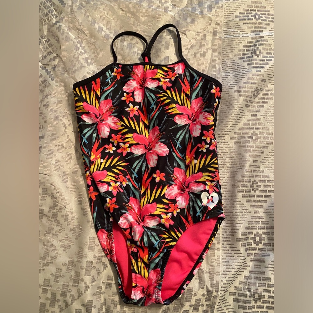 Girls Hurley one piece bathing suit ( tiki style)!